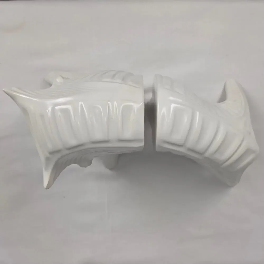 JONATHAN ADLER TAURUS BULL CERAMIC STATUE BOOKENDS – DISCONTINUED – MCM – RARE